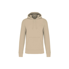 KARIBAN organikus féfi kapucnis pulóver KA4027, Light Sand-XL férfi pulóver, kardigán