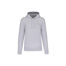 KARIBAN organikus féfi kapucnis pulóver KA4027, Oxford Grey-2XL férfi pulóver, kardigán