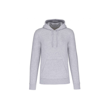 KARIBAN organikus féfi kapucnis pulóver KA4027, Oxford Grey-S férfi pulóver, kardigán