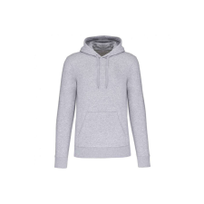 KARIBAN organikus féfi kapucnis pulóver KA4027, Oxford Grey-S férfi pulóver, kardigán