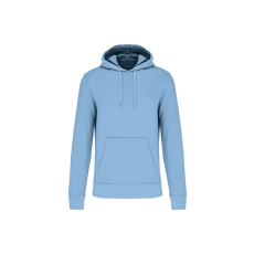 KARIBAN organikus féfi kapucnis pulóver KA4027, Sky Blue-3XL