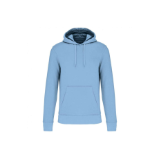 KARIBAN organikus féfi kapucnis pulóver KA4027, Sky Blue-S