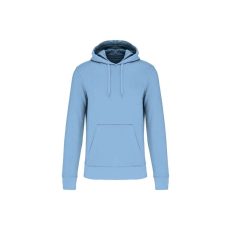 KARIBAN organikus féfi kapucnis pulóver KA4027, Sky Blue-XL