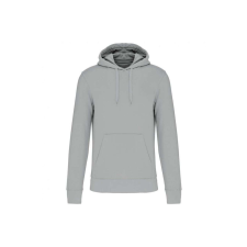 KARIBAN organikus féfi kapucnis pulóver KA4027, Snow Grey-2XL férfi pulóver, kardigán