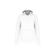 KARIBAN organikus féfi kapucnis pulóver KA4027, White-XL férfi pulóver, kardigán
