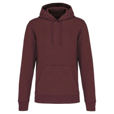 KARIBAN organikus féfi kapucnis pulóver KA4027, Wine Heather-3XL férfi pulóver, kardigán