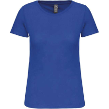 KARIBAN organikus kereknyakú rövid ujjú Női póló KA3026IC, Light Royal Blue-XL női póló