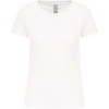 KARIBAN organikus kereknyakú rövid ujjú Női póló KA3026IC, White-M