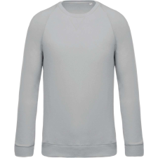KARIBAN organikus környakas raglános férfi pulóver KA480, Snow Grey-3XL férfi pulóver, kardigán