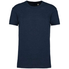 KARIBAN organikus rövid ujjú férfi póló KA3025IC, French Navy Heather-L
