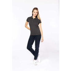 KARIBAN Póló Kariban Brooke galléros női női (95%pamut 5%elasztán 220g/m2) dark grey, M