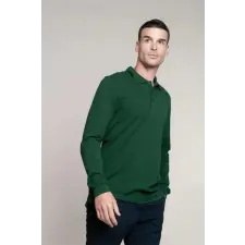 KARIBAN Póló Kariban férfi hosszú újju férfi (100% pamut) lime, XL munkaruha