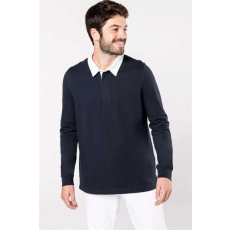 KARIBAN Póló Kariban férfi, navy/white, XL