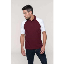 KARIBAN Póló Kariban galléros baseball férfi férfi (100%pamut) slate grey/black, 2XL munkaruha