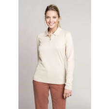 KARIBAN Póló Kariban galléros női hosszú ujjú női (100%pamut) red, S munkaruha