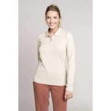 KARIBAN Póló Kariban galléros női hosszú ujjú női (100%pamut) yellow, XL