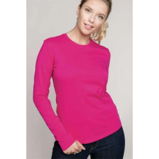 KARIBAN Póló Kariban női hosszú ujjú női (100% pamut 180g/m2) forest green, 2XL