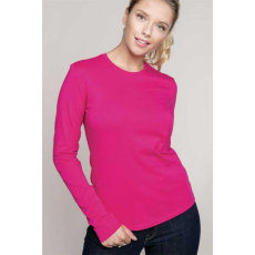 KARIBAN Póló Kariban női hosszú ujjú női (100% pamut 180g/m2) orange, 2XL