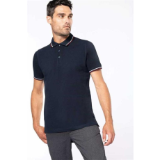 KARIBAN Pólóing Kariban férfi rövid ujjú férfi, sky blue/navy/white, M