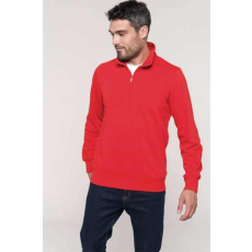 KARIBAN Pulóver Kariban cipzáras férfi (80%pamut 20%poliészter 300g/m2) red, 4XL