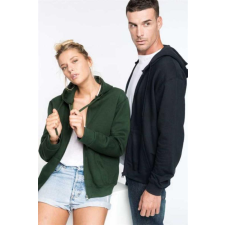 KARIBAN Pulóver Kariban cipzáras unisex, black, L munkaruha