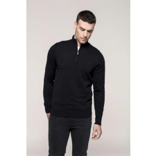 KARIBAN Pulóver Kariban férfi 1/4 cipzáras férfi, black, 3XL munkaruha
