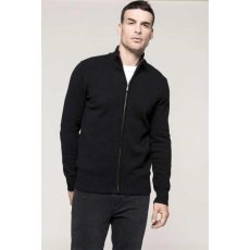 KARIBAN Pulóver Kariban férfi cipzáras férfi (100%pamut) black, L