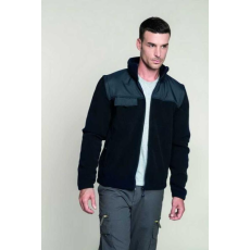 KARIBAN Pulóver Wk 2:1 kariban cipzáras unisex (100%poliészter 400g/m2) black, 2XL