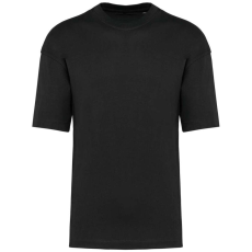 KARIBAN szélesebb szabású unisex környakas póló KA3008, Black-L