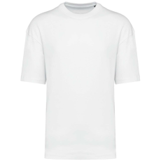 KARIBAN szélesebb szabású unisex környakas póló KA3008, White-3XL