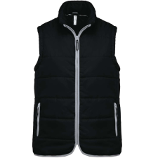 KARIBAN Uniszex bélelt mellény, cipzáras, Kariban KA6116, Black-2XL férfi mellény