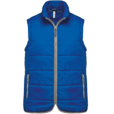 KARIBAN Uniszex bélelt mellény, cipzáras, Kariban KA6116, Light Royal Blue-2XL férfi mellény