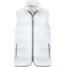 KARIBAN Uniszex bélelt mellény, cipzáras, Kariban KA6116, White-L férfi mellény