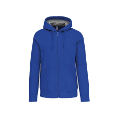 KARIBAN Uniszex cipzáras kapucnis vastag pulóver, Kariban KA444, Light Royal Blue-4XL