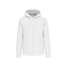 KARIBAN Uniszex cipzáras kapucnis vastag pulóver, Kariban KA444, White-4XL