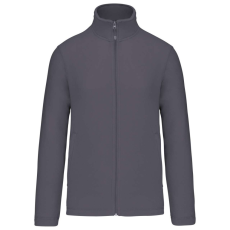 KARIBAN Uniszex cipzáras mikropolár pulóver, Kariban KA9102, Convoy Grey-3XL