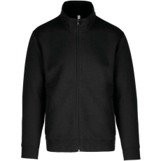 KARIBAN Uniszex cipzáras pulóver, Kariban KA472, Black-2XL
