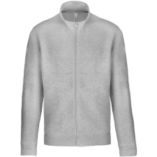 KARIBAN Uniszex cipzáras pulóver, Kariban KA472, Oxford Grey-4XL férfi pulóver, kardigán