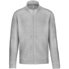 KARIBAN Uniszex cipzáras pulóver, Kariban KA472, Oxford Grey-M férfi pulóver, kardigán