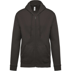 KARIBAN Uniszex cipzáros kapucnis pulóver, Kariban KA479, Dark Grey-L