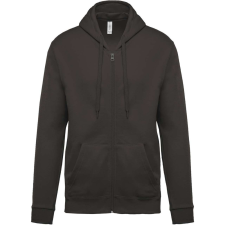 KARIBAN Uniszex cipzáros kapucnis pulóver, Kariban KA479, Dark Grey-XL férfi pulóver, kardigán