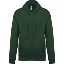 KARIBAN Uniszex cipzáros kapucnis pulóver, Kariban KA479, Forest Green-L férfi pulóver, kardigán