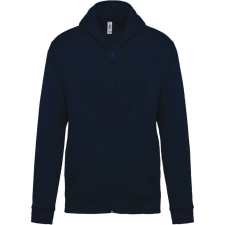 KARIBAN Uniszex cipzáros kapucnis pulóver, Kariban KA479, Navy-3XL férfi pulóver, kardigán