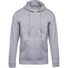 KARIBAN Uniszex cipzáros kapucnis pulóver, Kariban KA479, Oxford Grey-XL