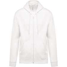 KARIBAN Uniszex cipzáros kapucnis pulóver, Kariban KA479, White-2XL férfi pulóver, kardigán