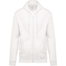 KARIBAN Uniszex cipzáros kapucnis pulóver, Kariban KA479, White-3XL