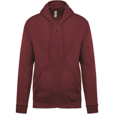 KARIBAN Uniszex cipzáros kapucnis pulóver, Kariban KA479, Wine-2XL