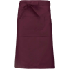 KARIBAN Uniszex derekas hosszú kötény sok zsebbel, Kariban KA897, Wine-U