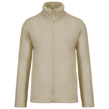 KARIBAN Uniszex FALCO cipzáras mikropolár pulóver, Kariban KA911, Beige-4XL férfi pulóver, kardigán