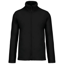 KARIBAN Uniszex FALCO cipzáras mikropolár pulóver, Kariban KA911, Black-2XL férfi pulóver, kardigán